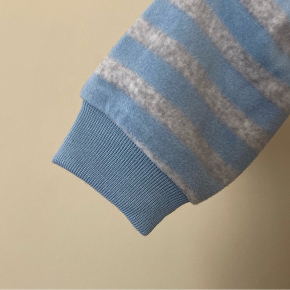 Carter's Blue Striped Bear Fleece Sleep Sack Wearable Blanket Baby Boy 3-6 mo - Picture 4 of 10